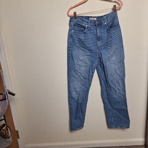 Madewell Light Wash Perfect Vintage Straight Leg High Waist Jeans Size 28